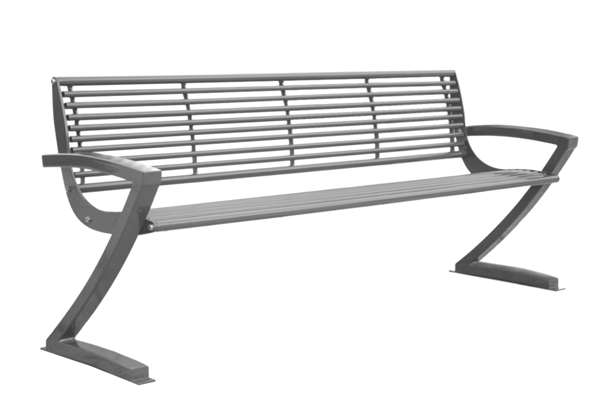 Steel And Wood Bench 1 104 Abes Public Design