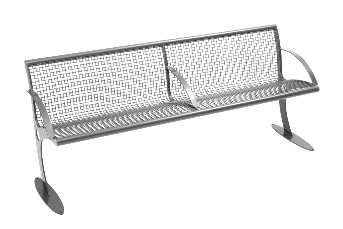 Steel Bench 1108 4 Seats Abes Public Design