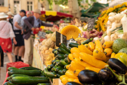 Fresh vegetables on the street market Aix-en-Provence, France