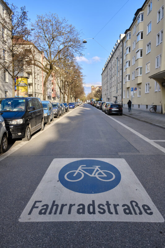Fahrradstrasse, Markierung